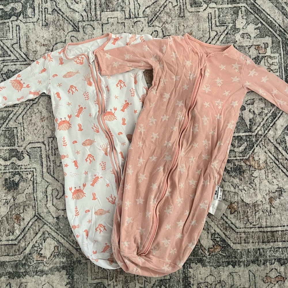2 Baby Girl Sleep Sacks